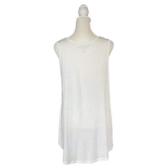 LDLA Bridal Sweating For The Wedding White & Silver Metallic Barbell Tank Top XL - Picture 4 of 10